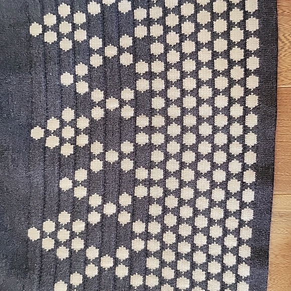 Eliza J Long Sleeve Sweater Dress Honeycomb Hem Pattern Gray White Medium - Picture 3 of 8